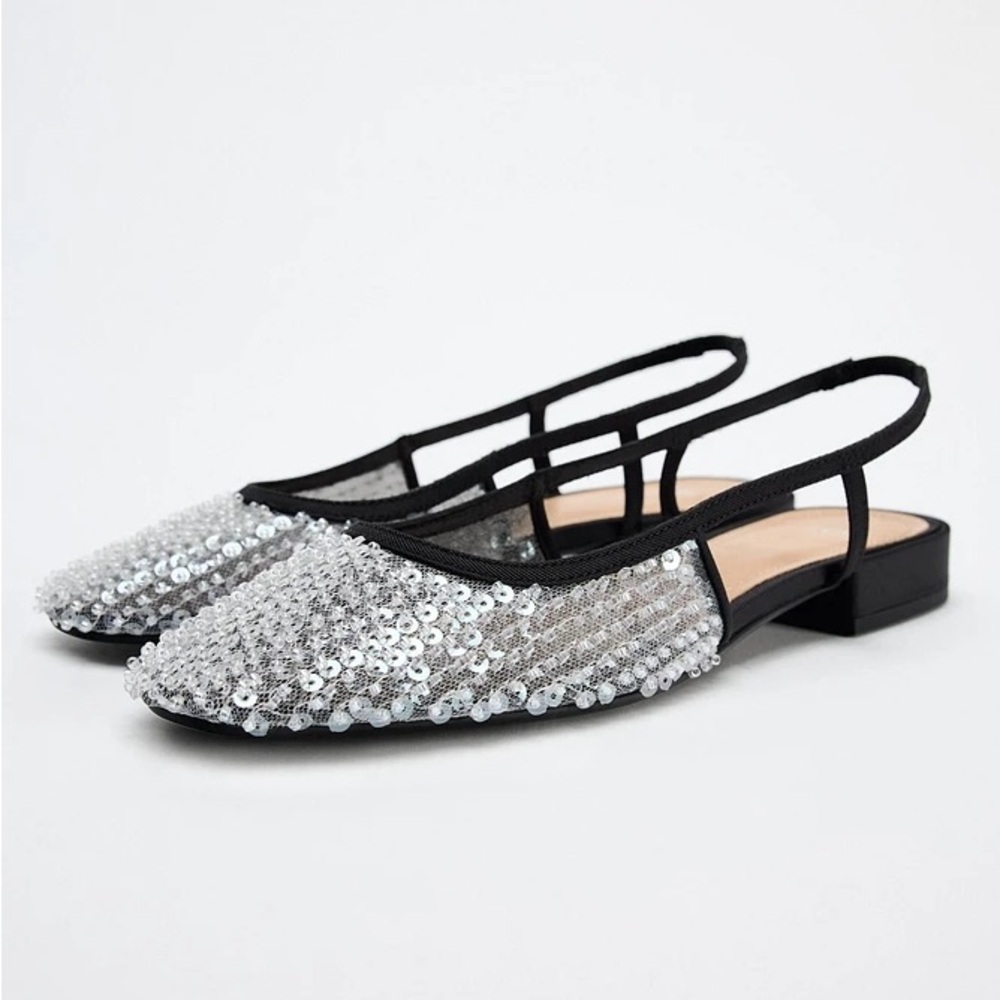 Sequin Slingback Shoe